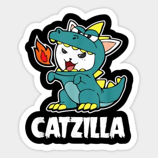 Catzilla Kitten Dragon Cat Halloween Costume Funny Cats Sticker